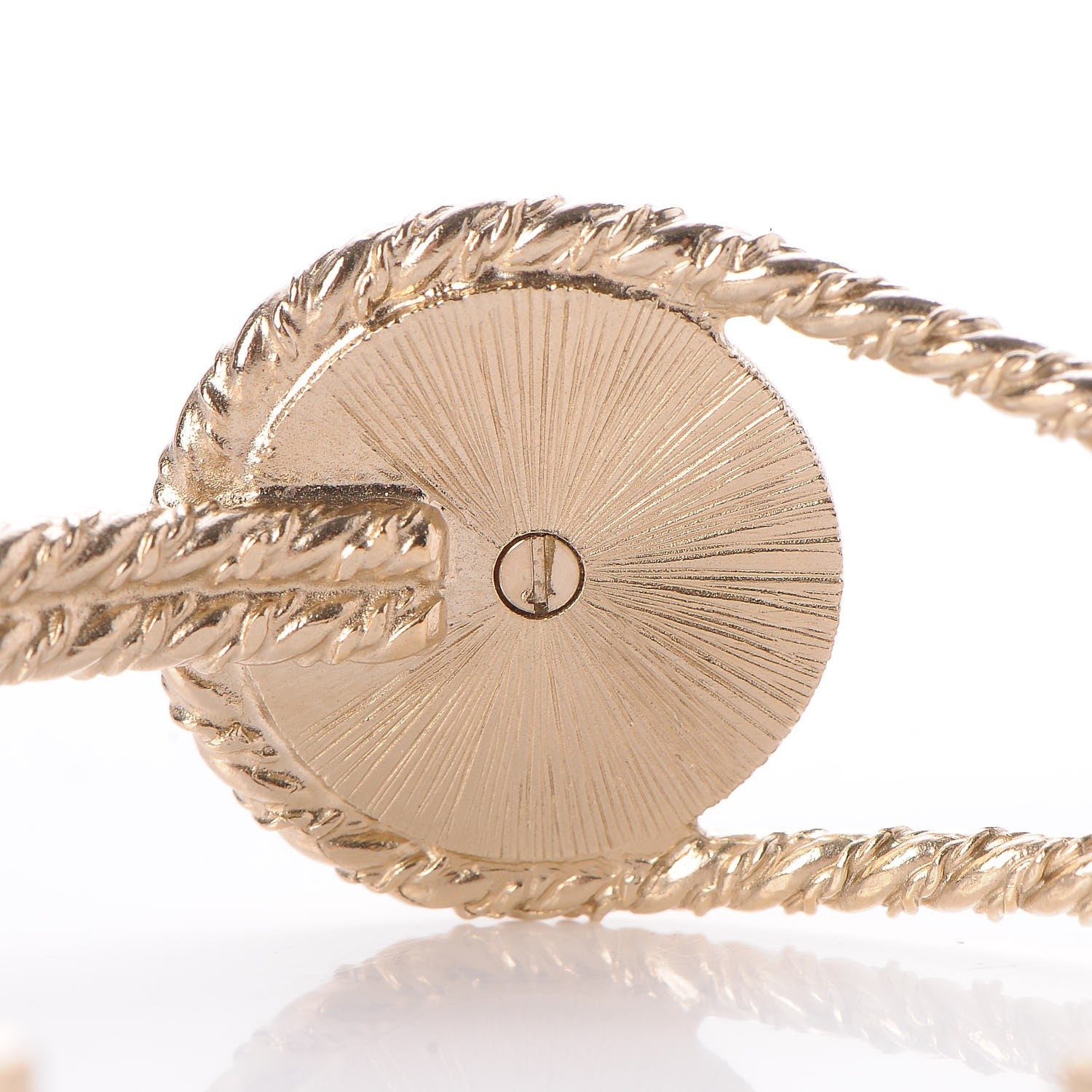Chanel Metal Twist CC Bracelet Gold Silver 4 of 5