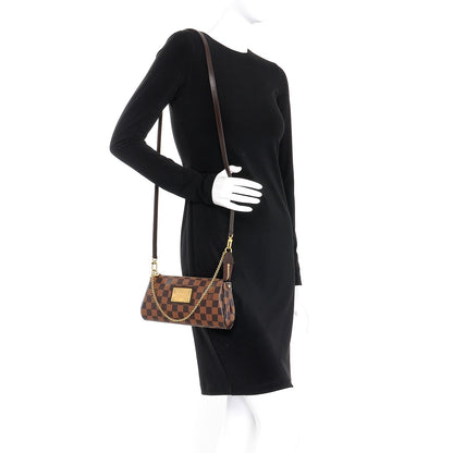 Louis Vuitton Damier Ebene Eva Clutch 2 of 7