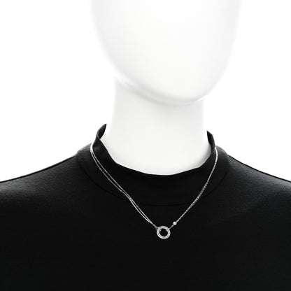 Cartier 18K White Gold 2 Diamond LOVE Necklace 2 of 5
