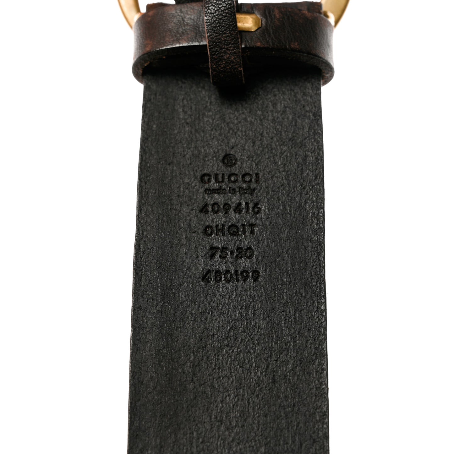 Calfskin Knurled Double G 40mm Belt 75 30 Testa di Moro
