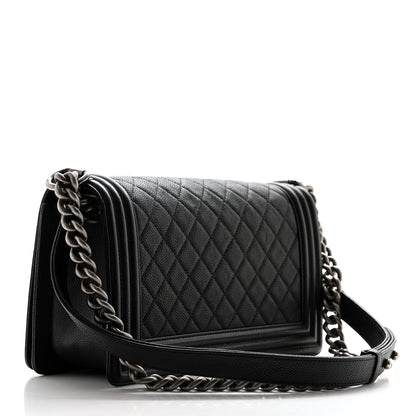 Chanel Caviar Quilted Medium Boy Flap Black 3 of 10