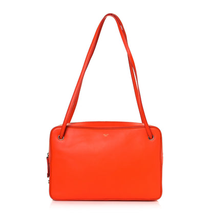 Celine Nappa Side Lock Dragonne Shoulder Bag Bright Orange 1 of 13