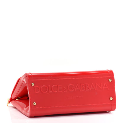 Dolce & Gabbana Rubber Miss Sicily Satchel Red 4 of 10