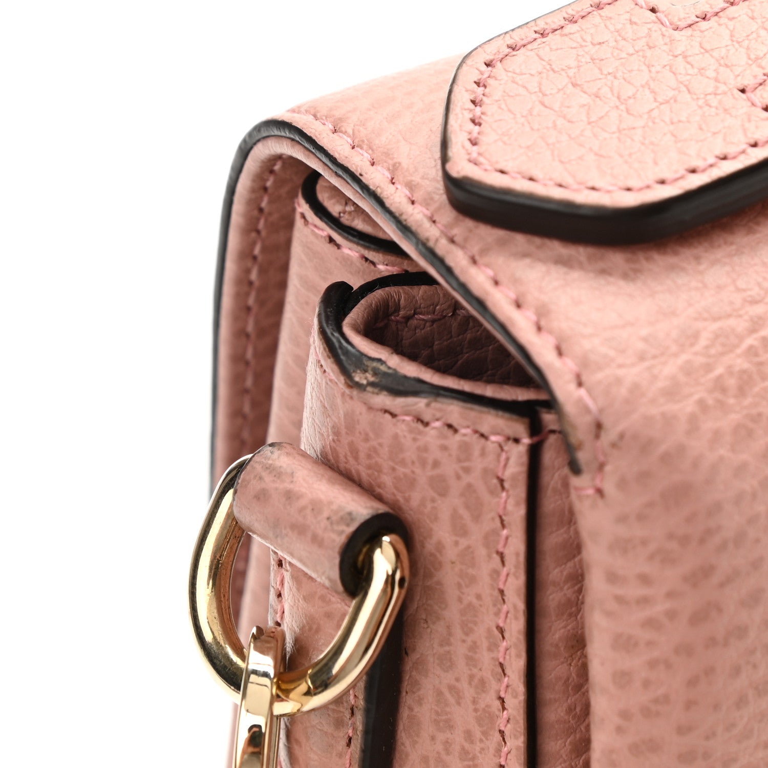 Gucci Dollar Calfskin Interlocking G Top Handle Shoulder Bag Soft Pink 9 of 9