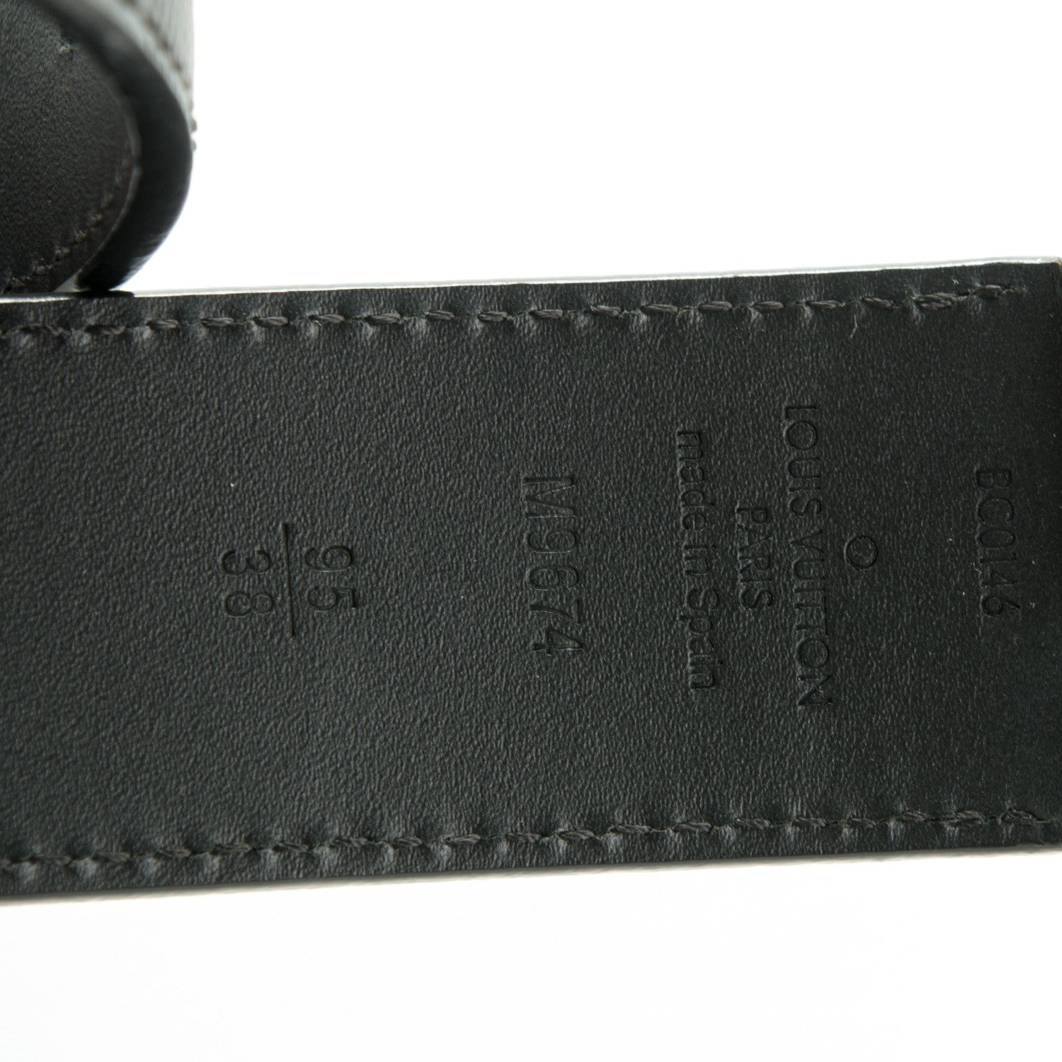 Louis Vuitton Damier Calfskin Boston Reversible Belt 95 38 Black 5 of 5