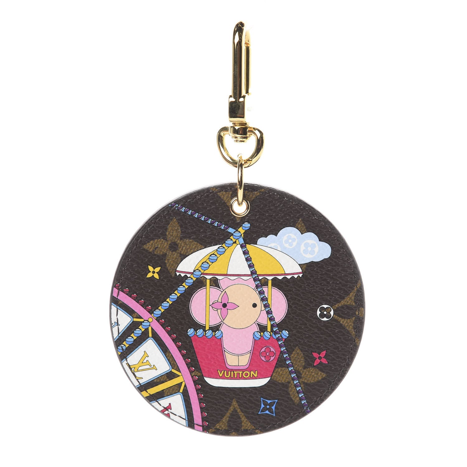 Louis Vuitton Monogram 2020 Christmas Animation Big Wheel Bag Charm Key Ring Rose Ballerine 1 of 3