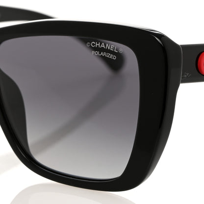 Chanel Acetate Polarized Butterfly Sunglasses 71548A Black 7 of 8