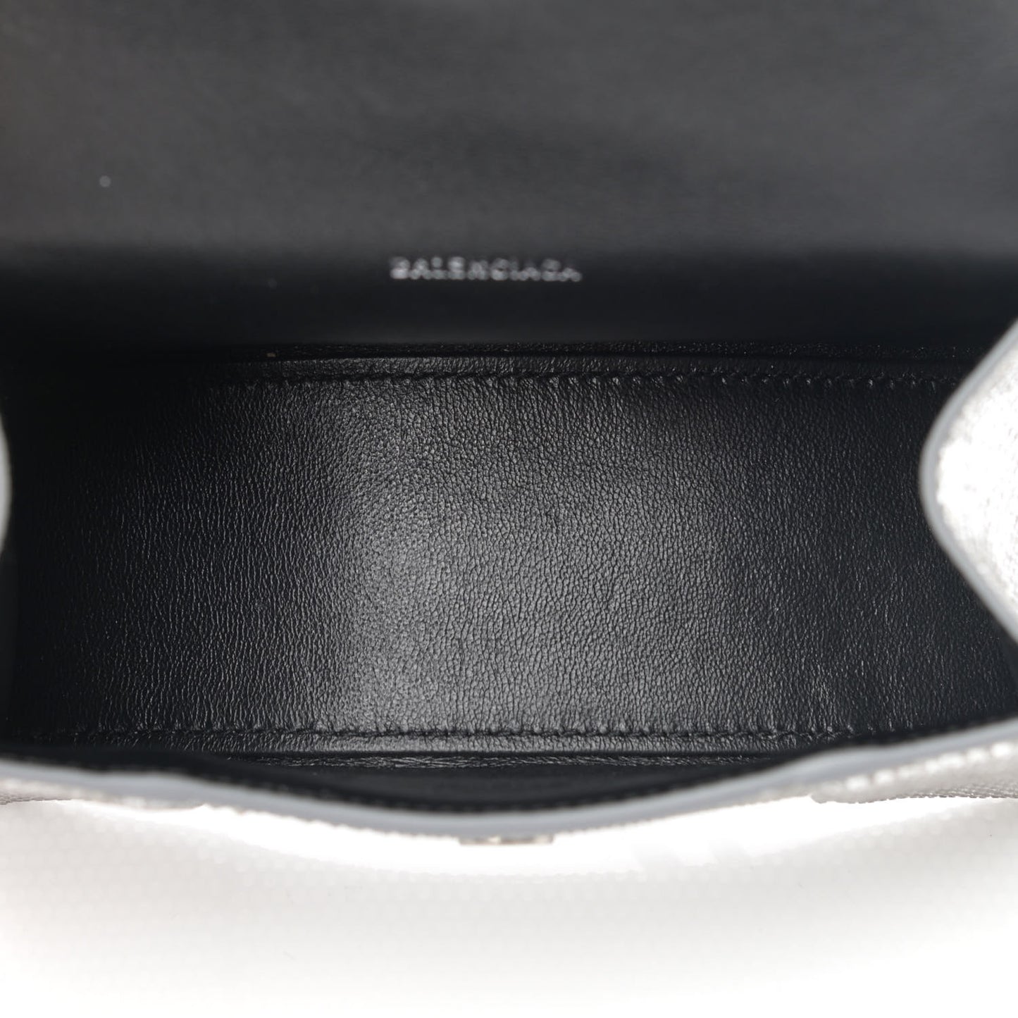 Strass Suede Hourglass Top Handle Bag XS Smoke Grey Crystal