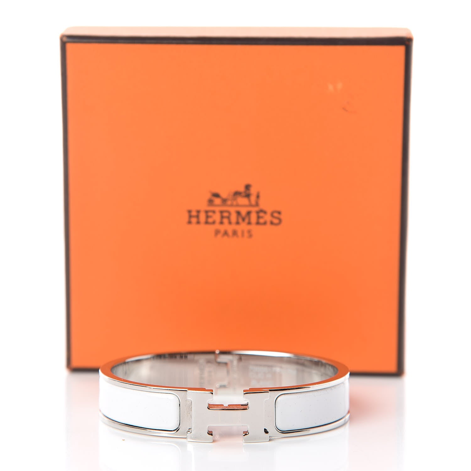 Hermes Enamel Narrow Clic Clac H Bracelet PM White 6 of 6