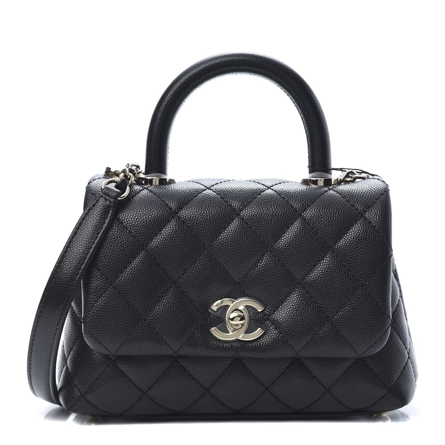 Chanel Caviar Quilted Extra Mini Coco Handle Flap Black 1 of 13