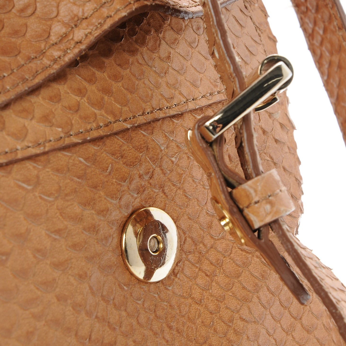 Silky Snake Print Oversized Alexa Deer Brown