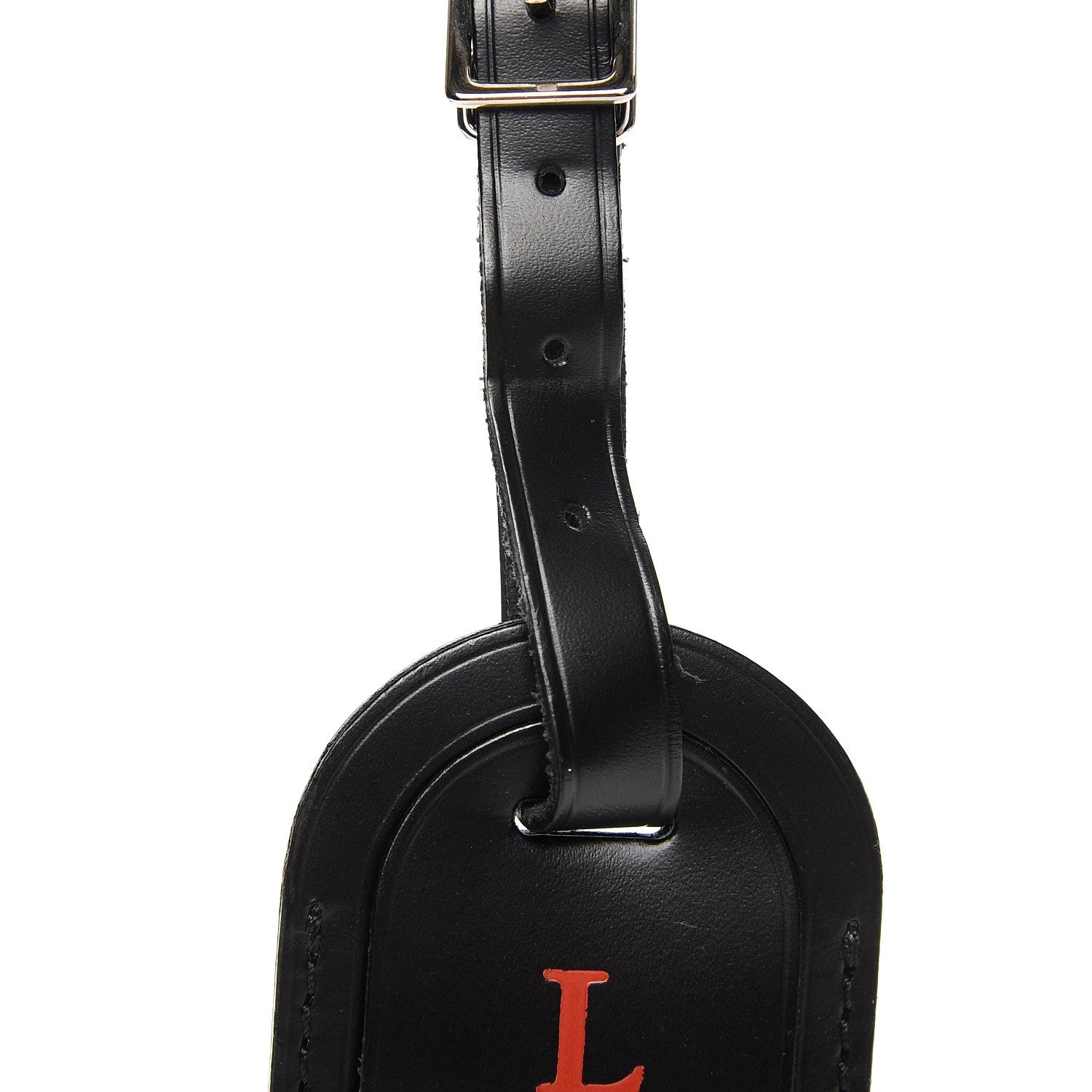Louis Vuitton Calfskin Black Luggage Tag Black 5 of 5