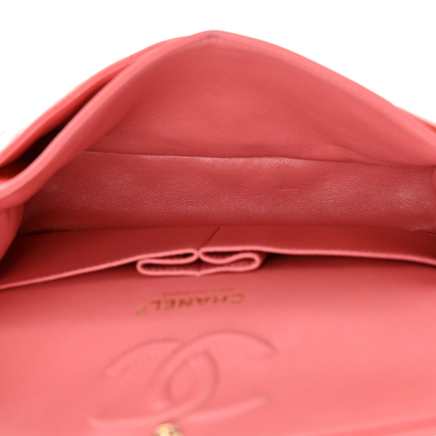 Patent Small Double Flap Pink