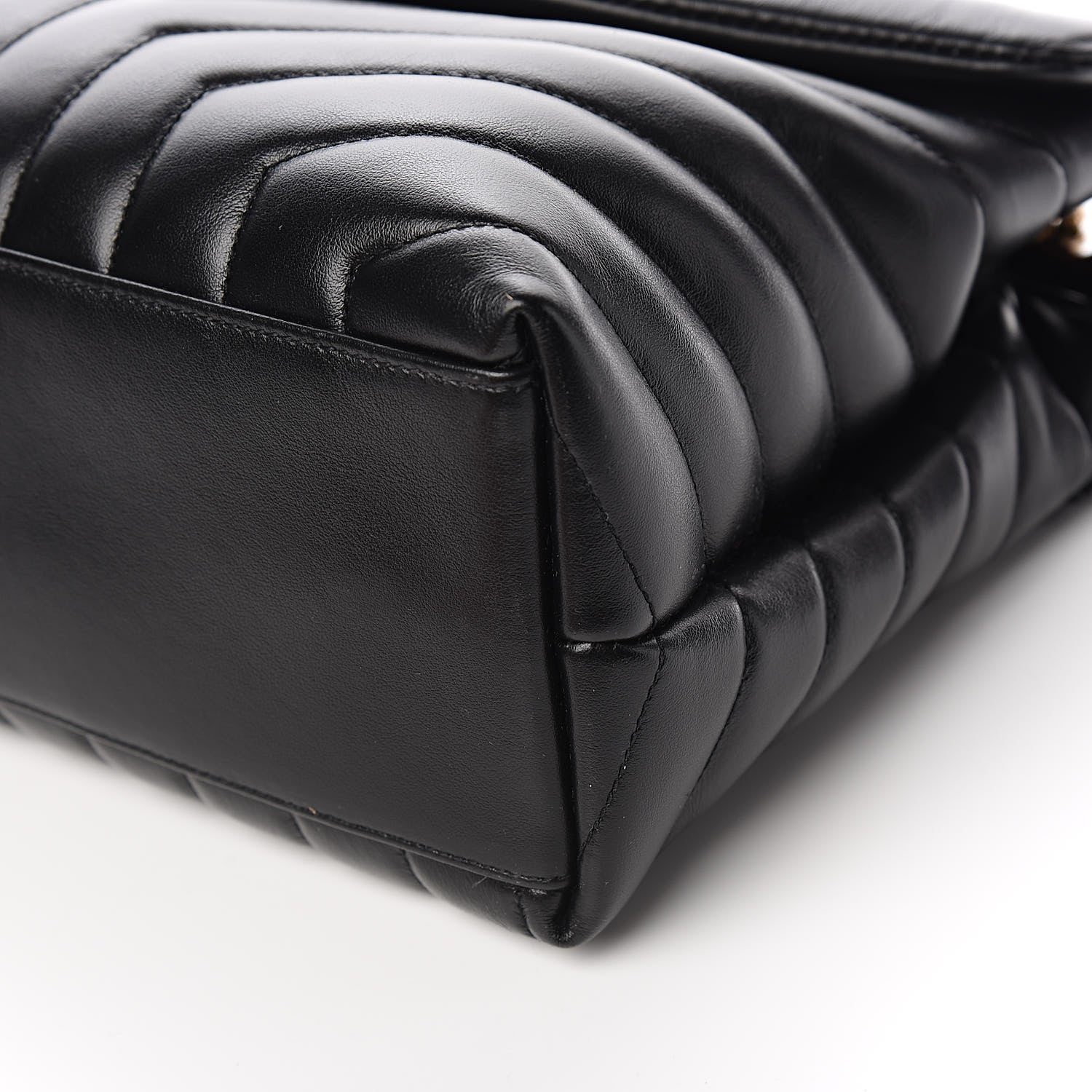 Saint Laurent Calfskin Y Quilted Monogram Medium Loulou Chain Satchel Black 9 of 10