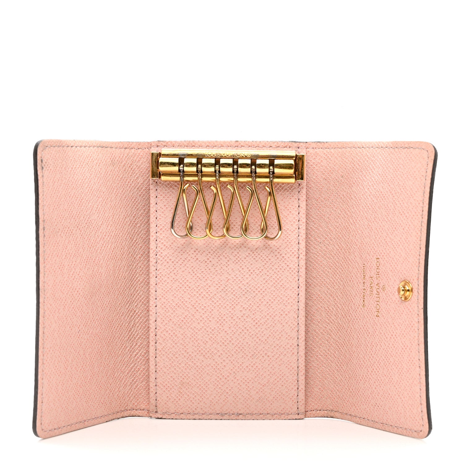 Louis Vuitton Damier Ebene Multicles 6 Key Holder Rose Ballerine 5 of 9
