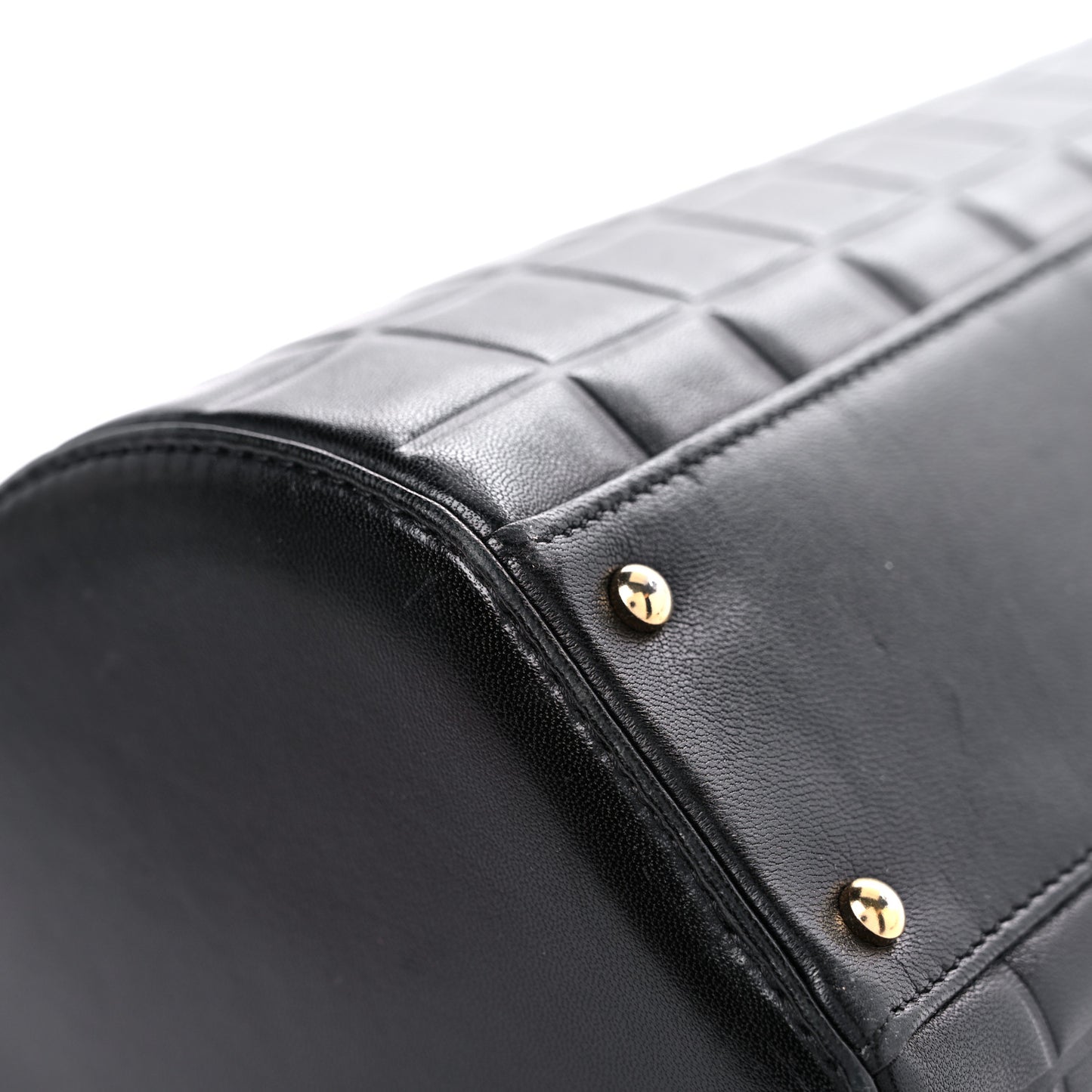 Lambskin Chocolate Bar Quilted Bag Black