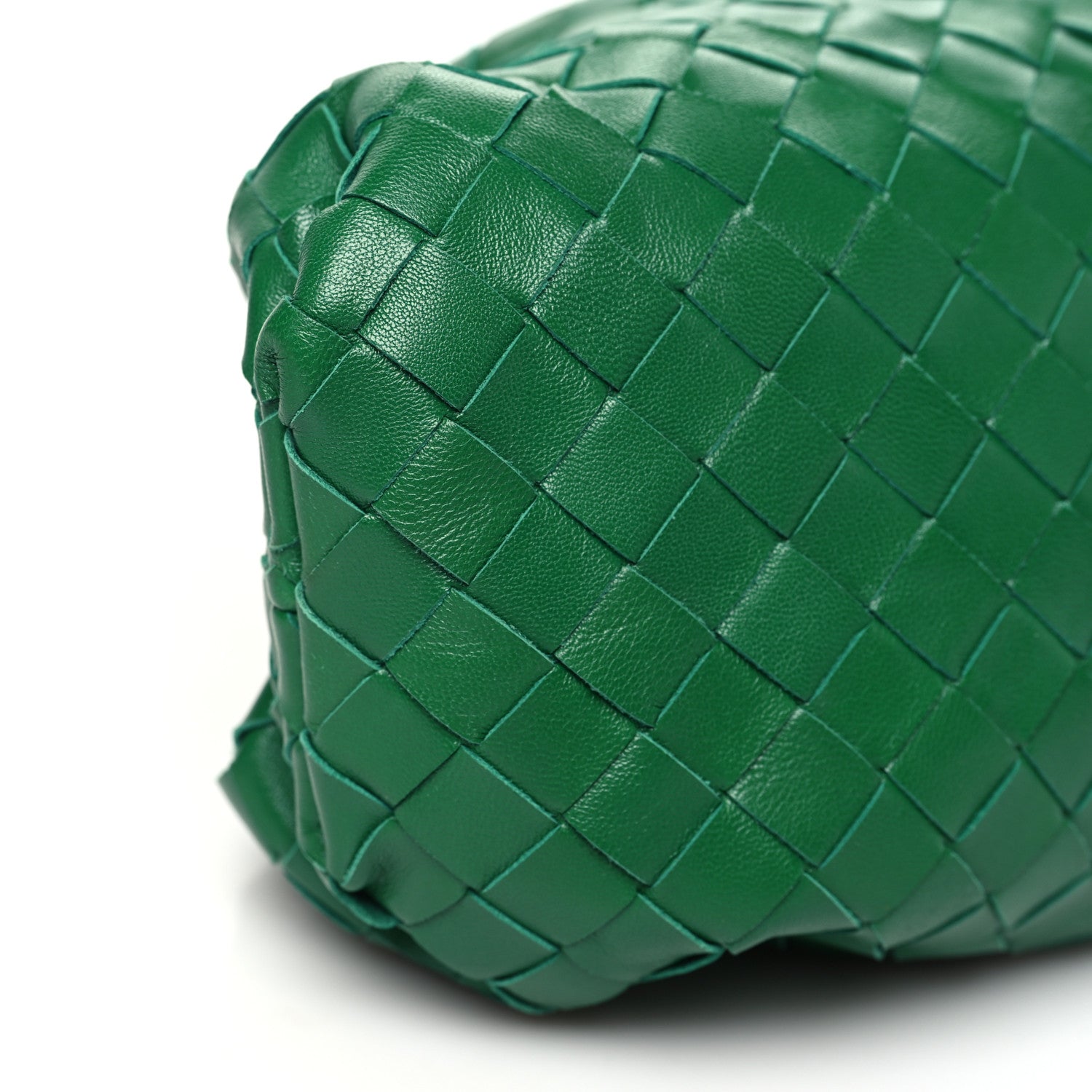 Bottega Veneta Nappa Maxi Intrecciato The Pouch Oversized Clutch Racing Green 9 of 10