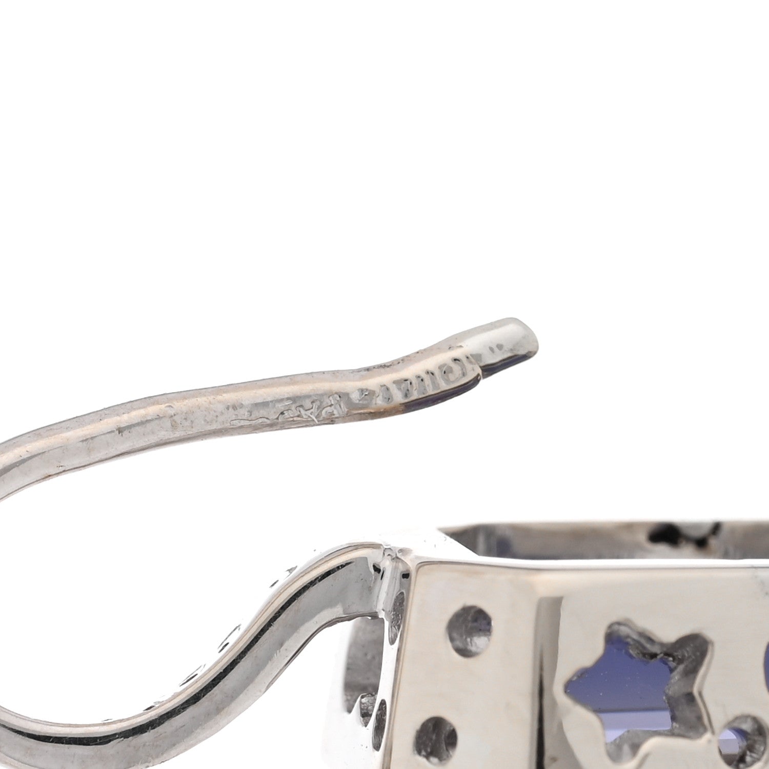 Pasquale Bruni 18K White Gold Diamond Iolite Earrings 4 of 4