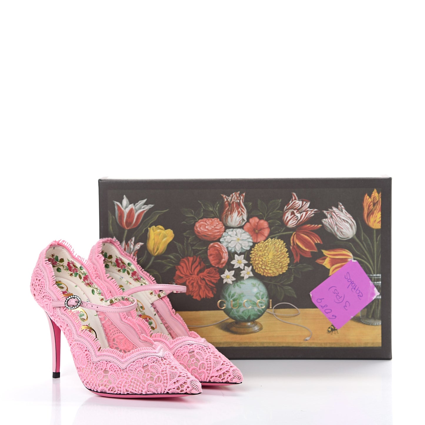Lace Pizzo Venice Pumps 36 Sugar Pink