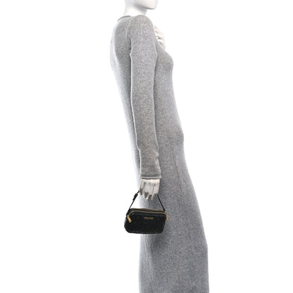 Miu Miu Nappa Matelasse Double Zip Pochette Clutch Black 3 of 10