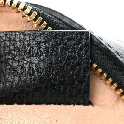 Gucci Grained Calfskin Web Mini Ophidia Round Shoulder Bag Black 7 of 10