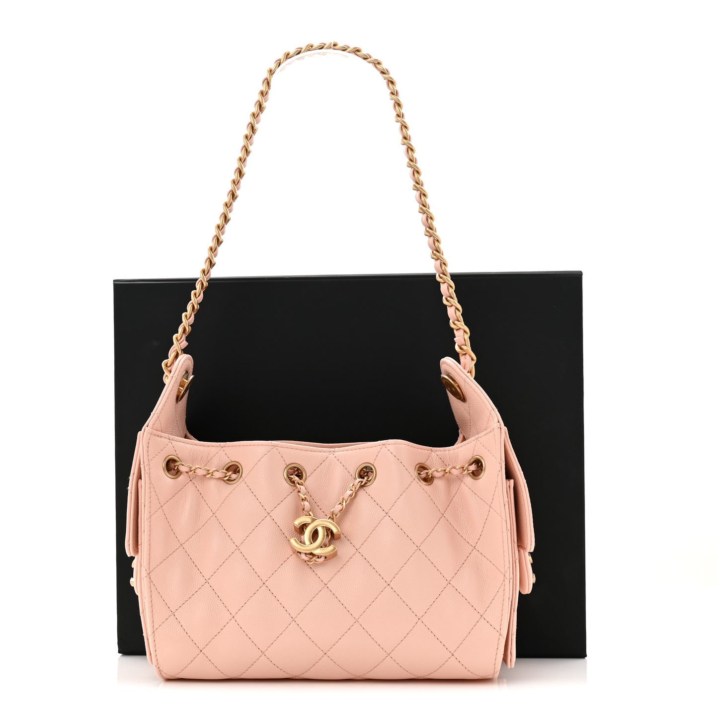 Caviar Quilted Mini Chanel 25 Handbag Light Pink Light Pink