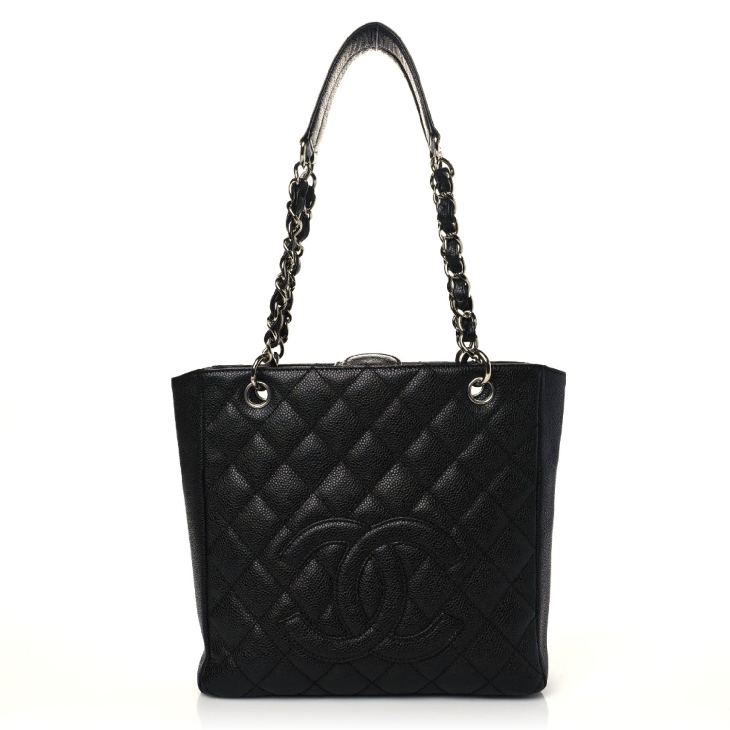 Chanel Caviar Quilted Petit Shopping Tote PST Black 1 of 10