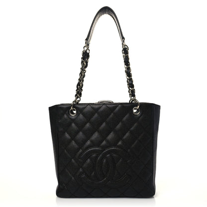 Chanel Caviar Quilted Petit Shopping Tote PST Black 1 of 10