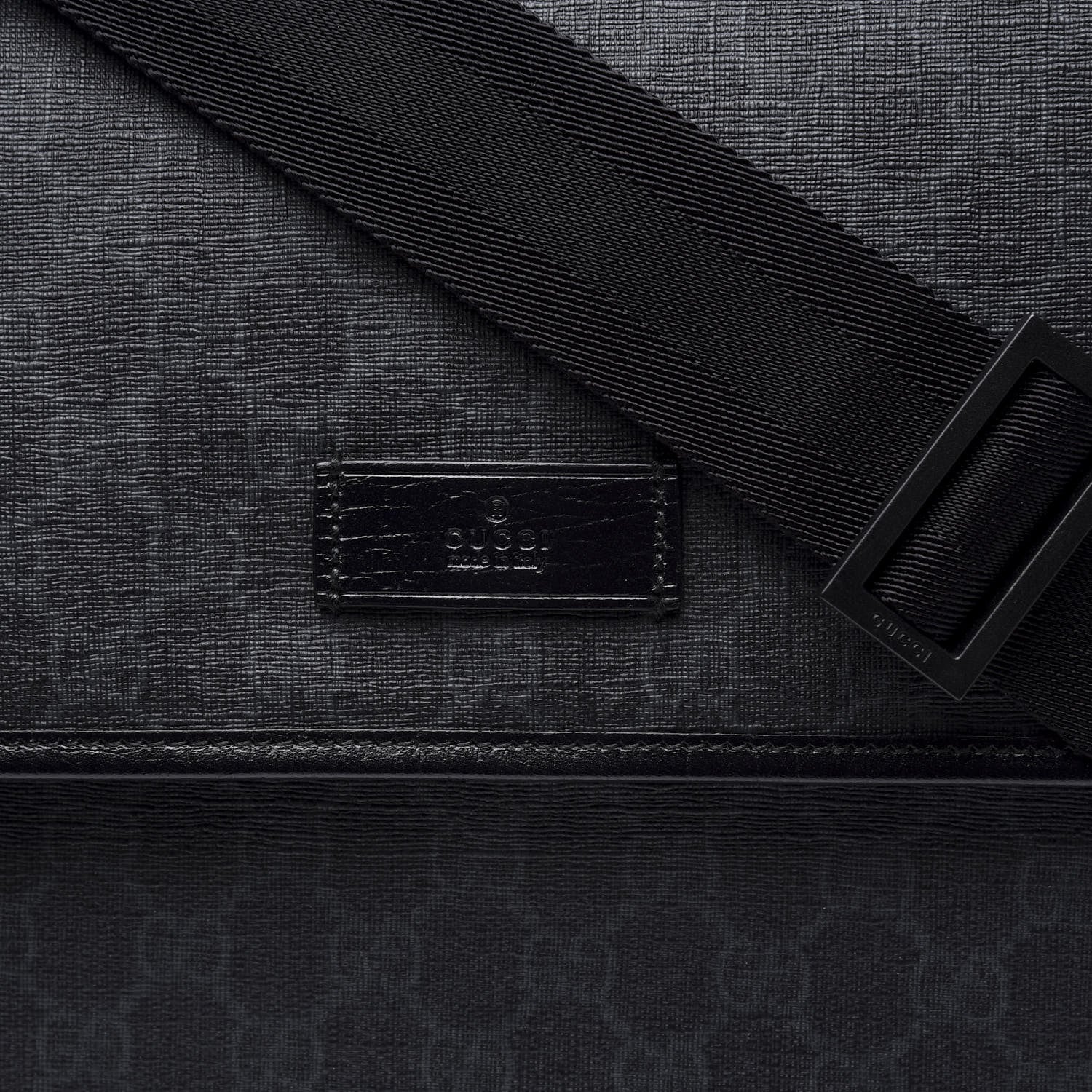 Gucci GG Plus Monogram Medium Flap Messenger Bag Black 10 of 10