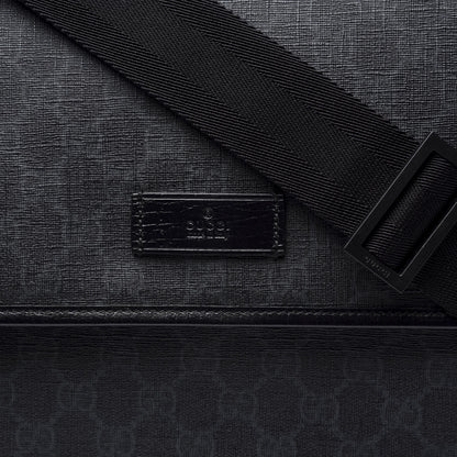 Gucci GG Plus Monogram Medium Flap Messenger Bag Black 10 of 10