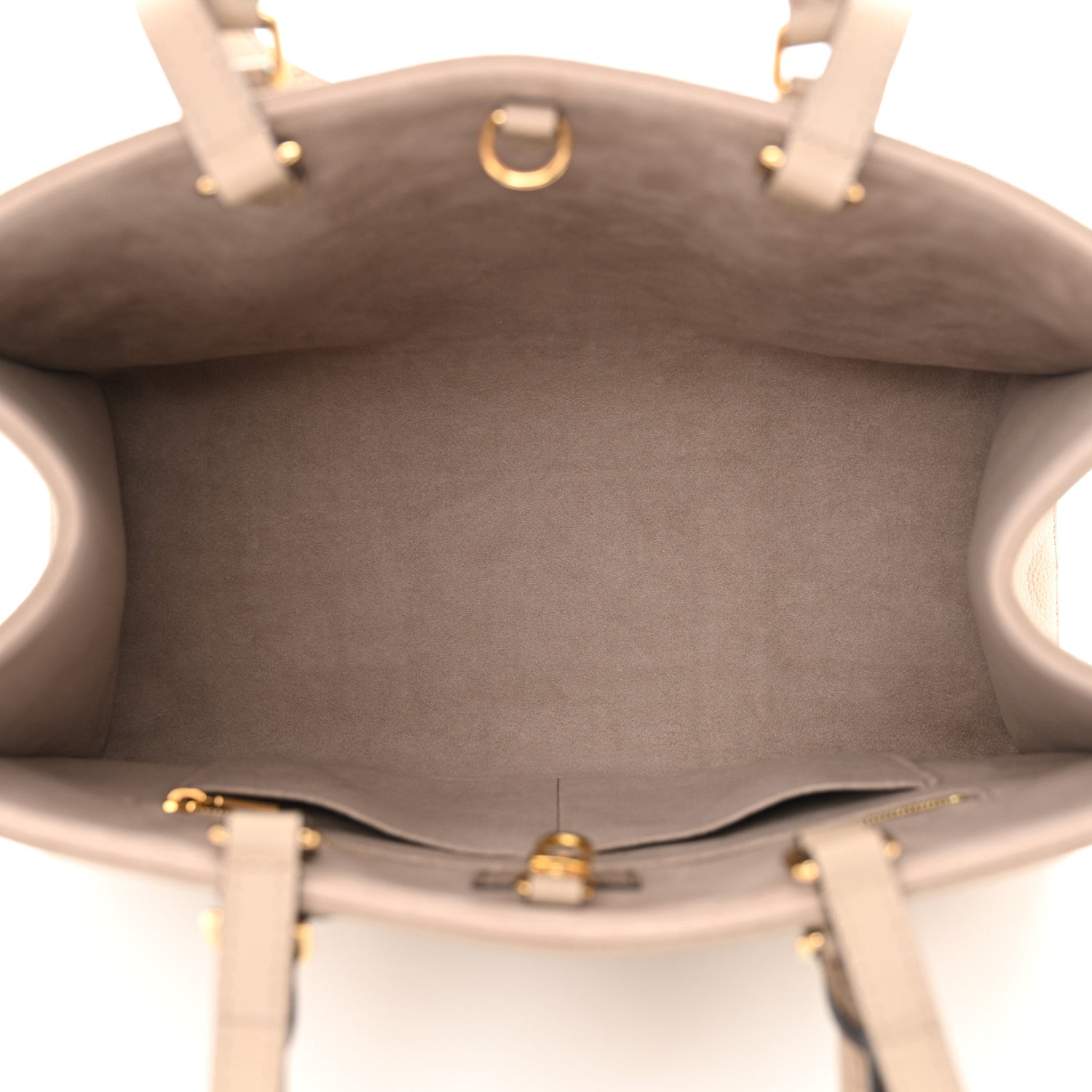Louis Vuitton Empreinte Monogram Giant Onthego MM Tourterelle Creme 5 of 9
