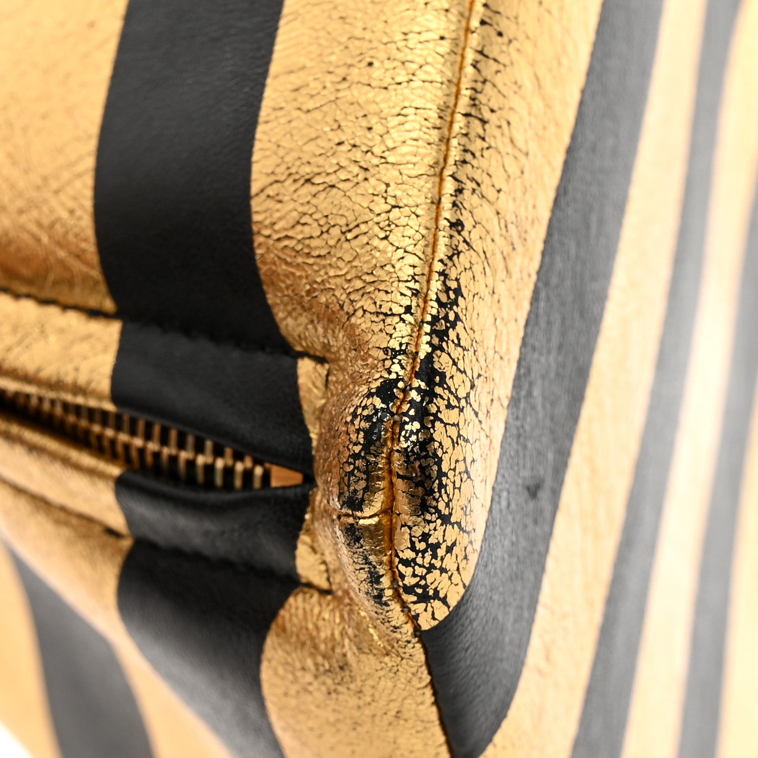 Chanel Metallic Lambskin CC Kheops Pyramid Bag Gold Black 10 of 11