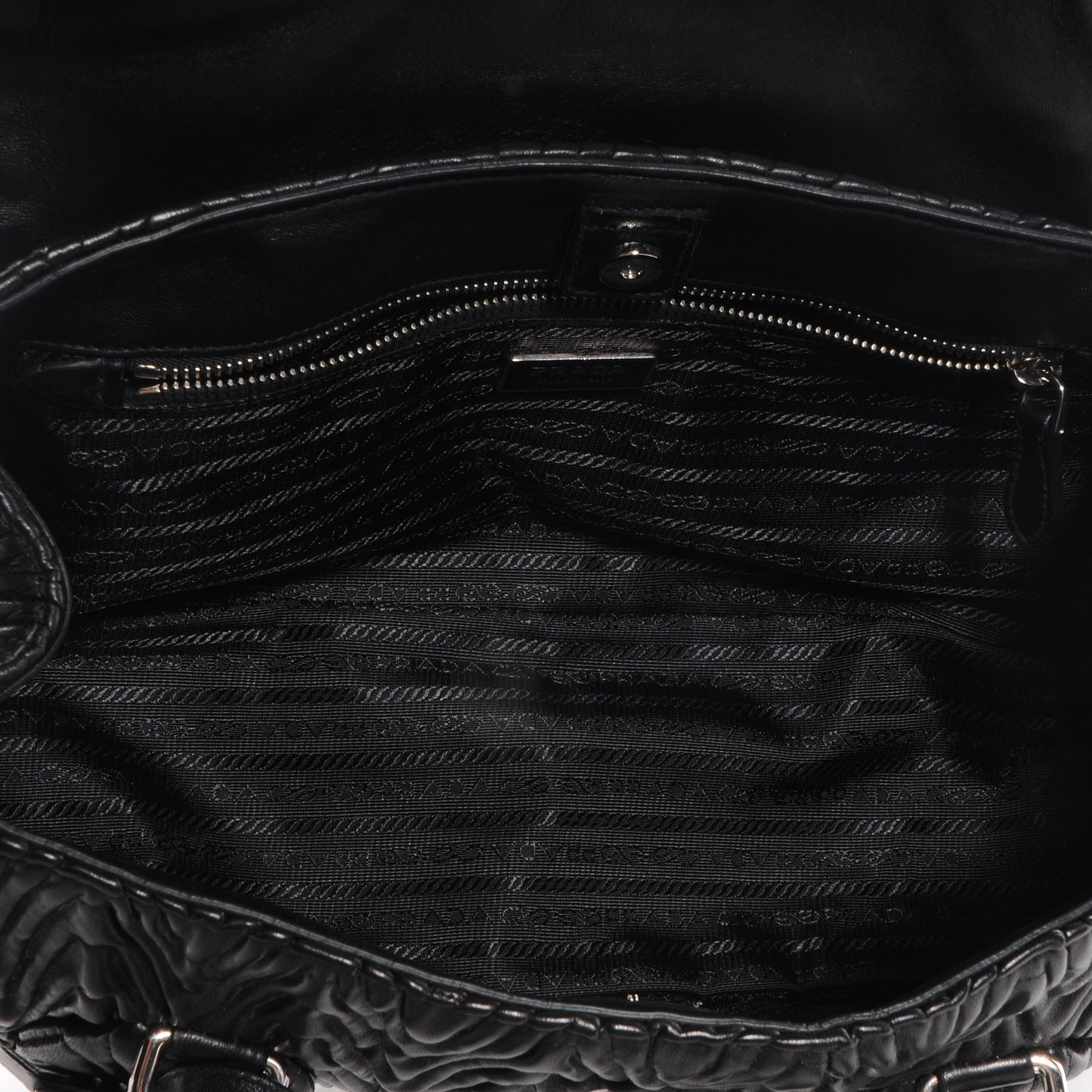 Nappa Chevron Bag Nero Black