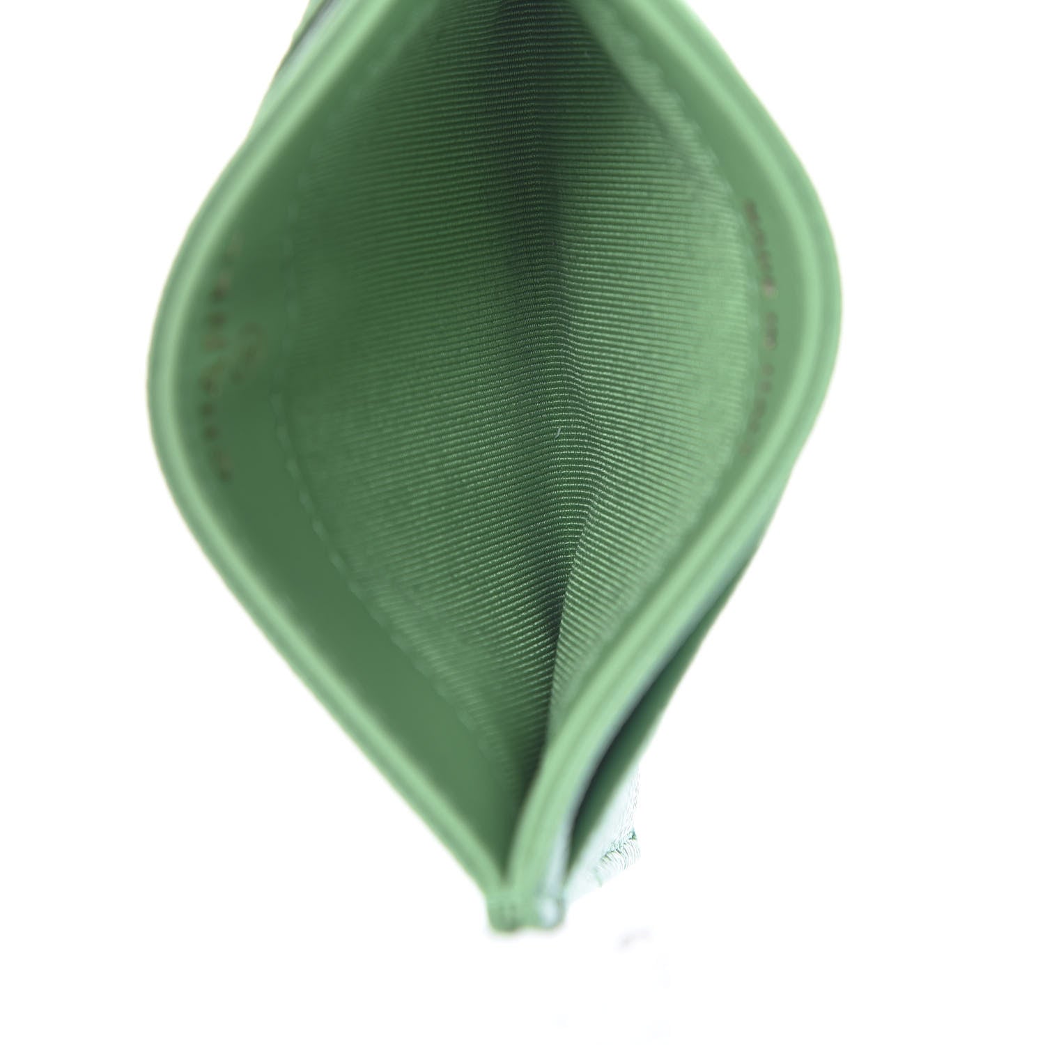 Chanel Caviar Quilted Card Holder Green 5 of 9