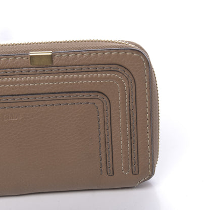 Chloe Grained Calfskin Marcie Long Zip Around Wallet Nut 9 of 9