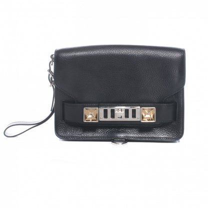 Proenza Schouler Textured Leather PS11 Wristlet Clutch Black 1 of 8