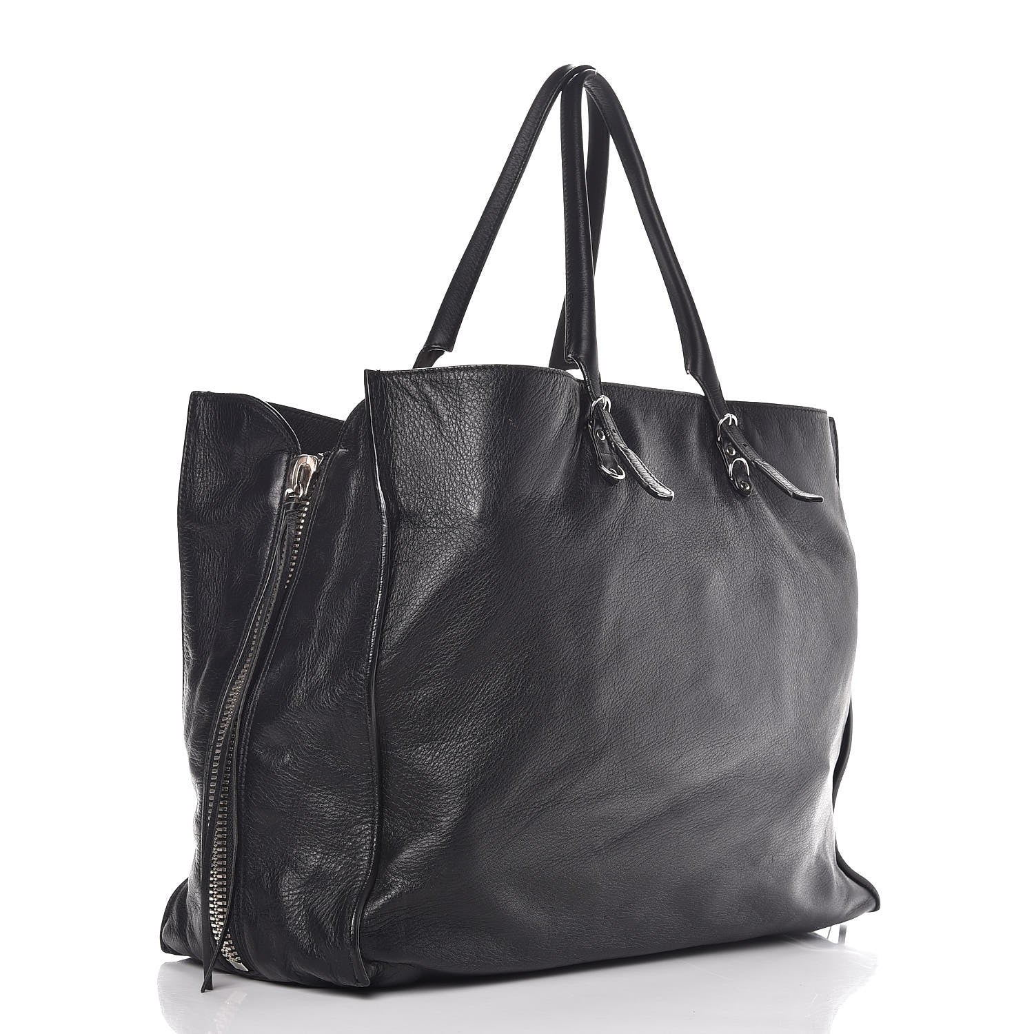 Balenciaga Supple Calfskin Papier A4 Zip Around Tote Black 3 of 7