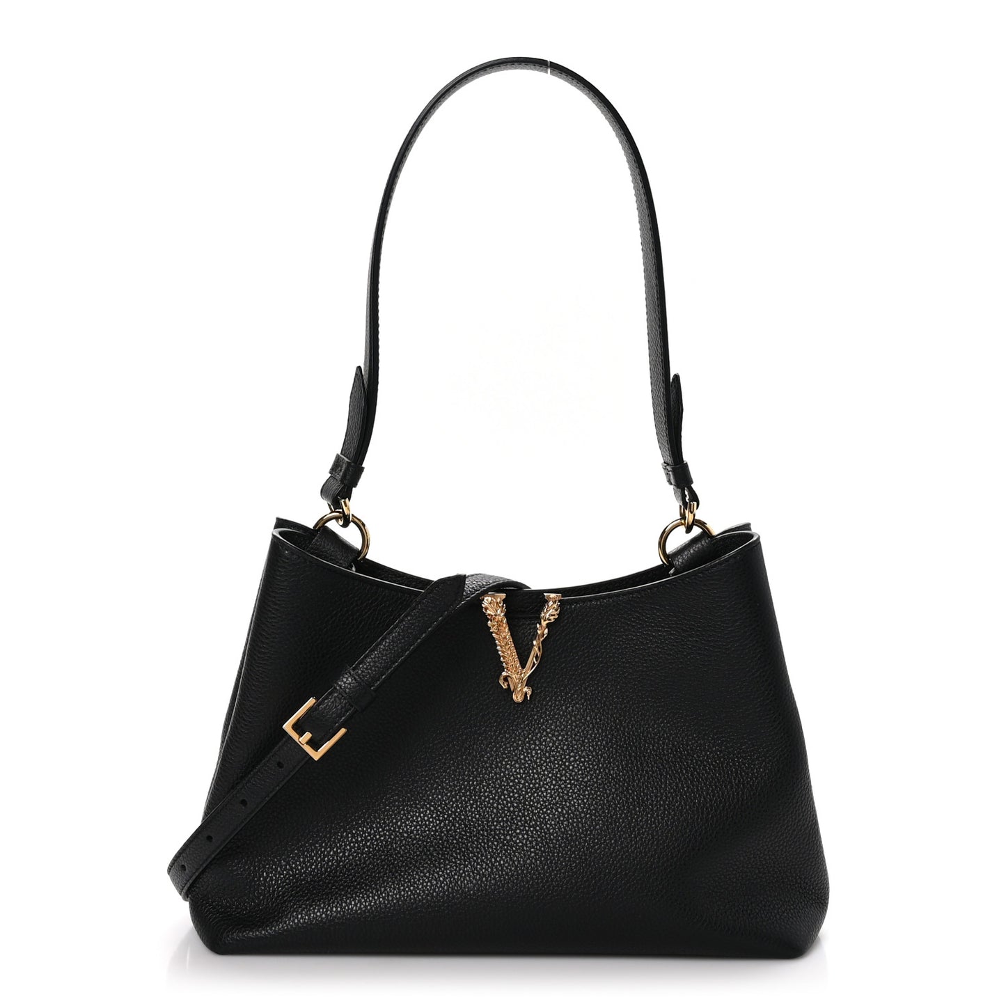Calfskin Vitello Virtus Hobo Black
