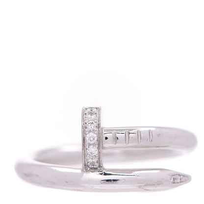 Cartier 18K White Gold Diamond Juste Un Clou Ring 52 6 1 of 7