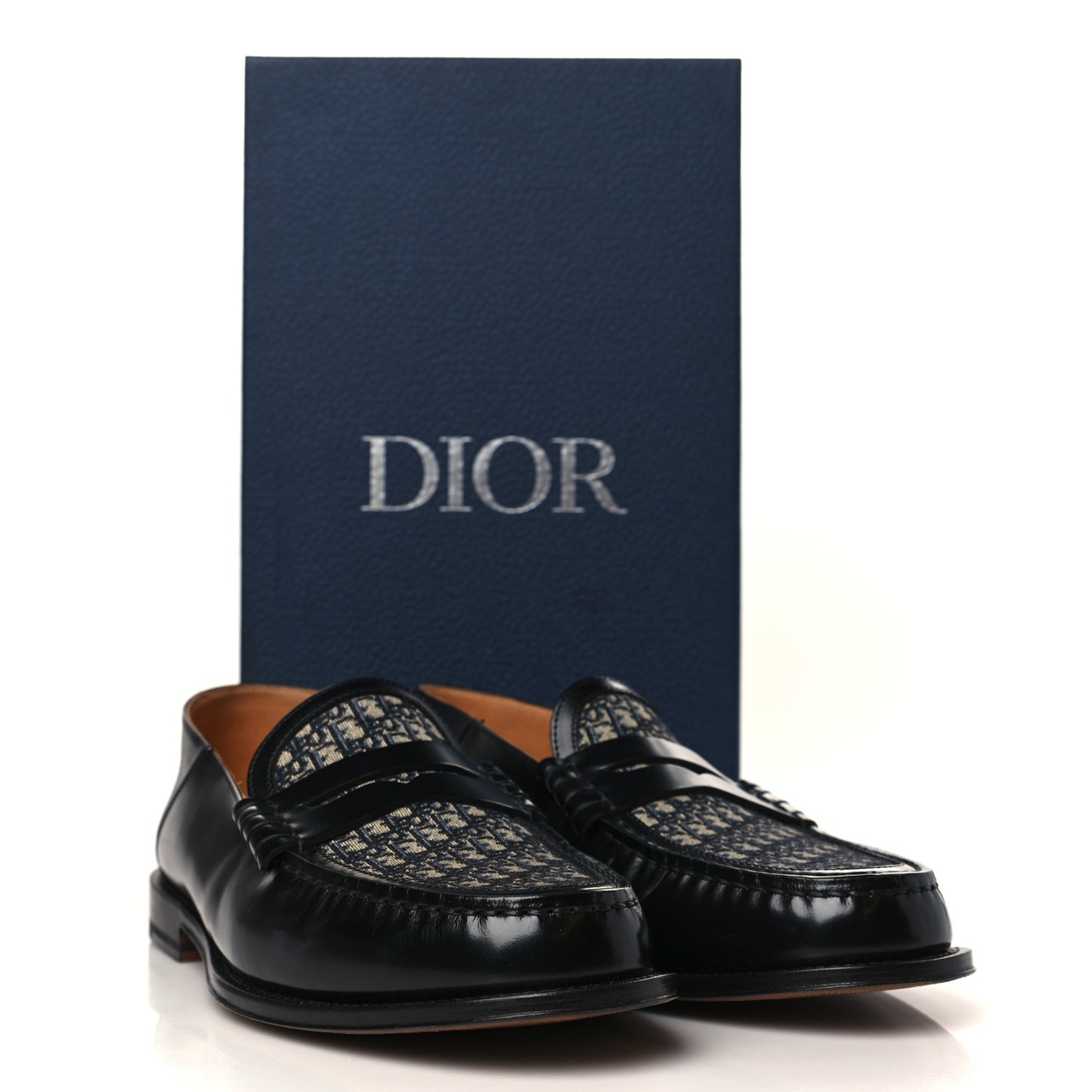 Smooth Calfskin Oblique Blake Loafers 43 Black