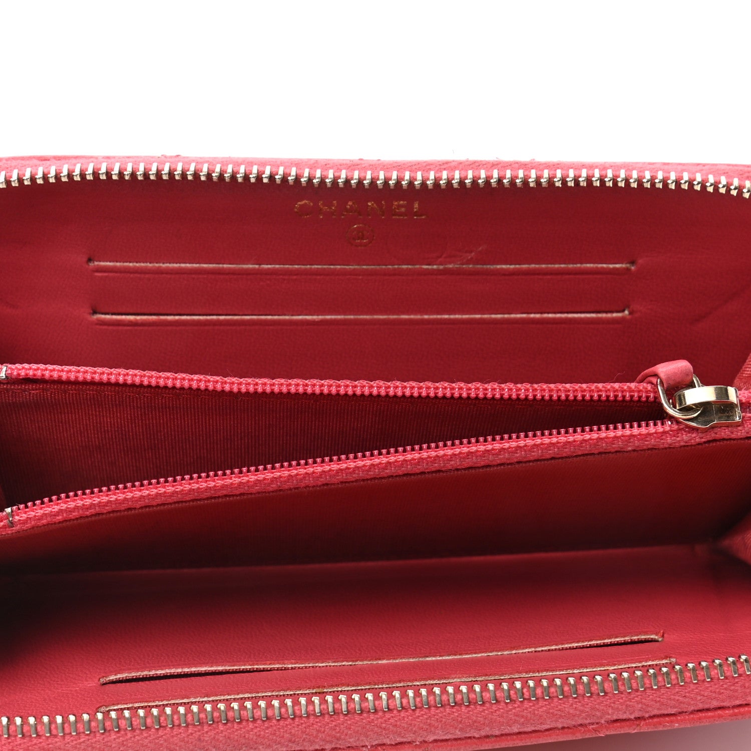 Chanel Lambskin Quilted Small Lucky Charms Zip Around Wallet Pink 5 of 8