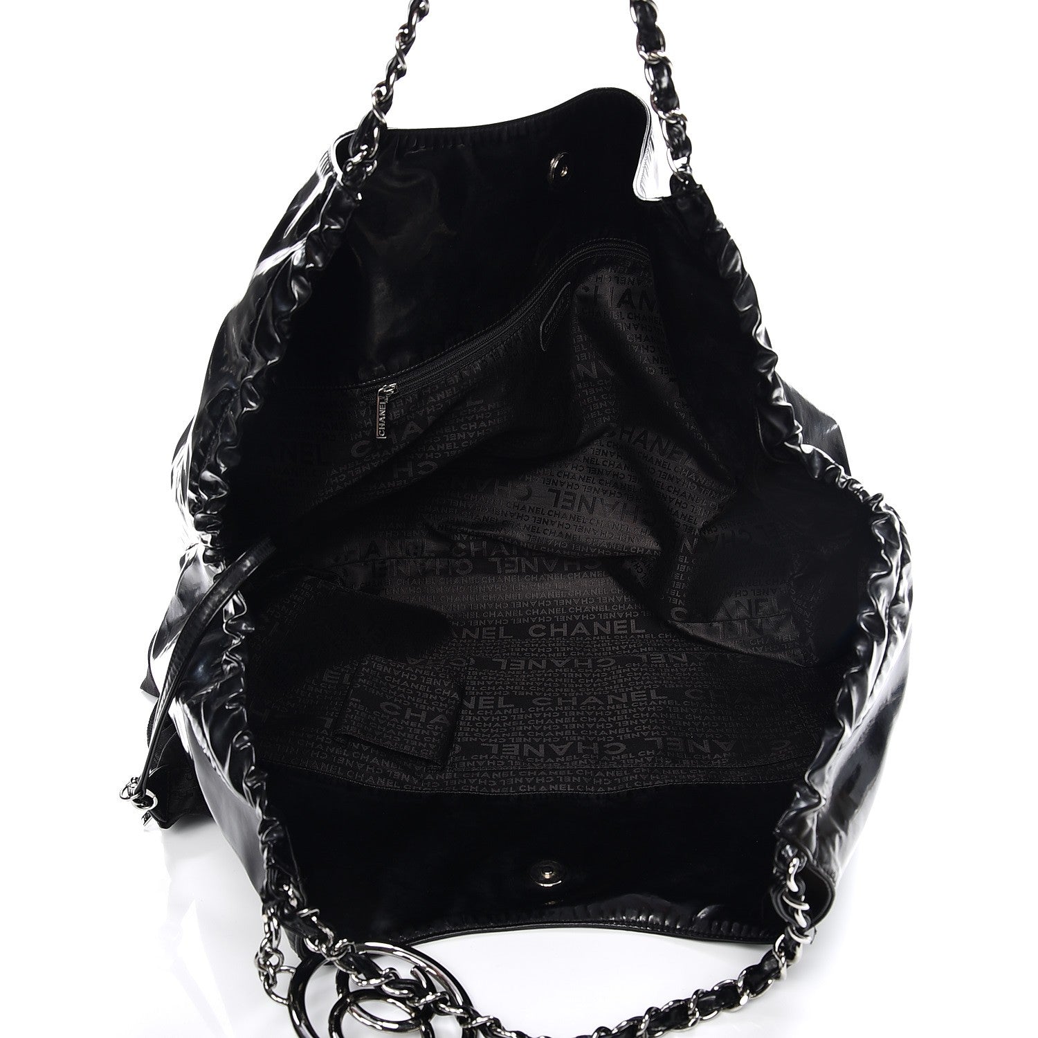 Chanel Vinyl XL Coco Cabas Black 5 of 12