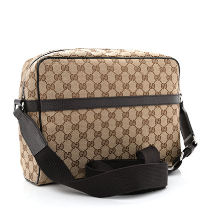 Gucci Monogram Dollar Calfskin Large Camera Case Beige Ebony Testa di Moro Marrone Scuro 2 of 9