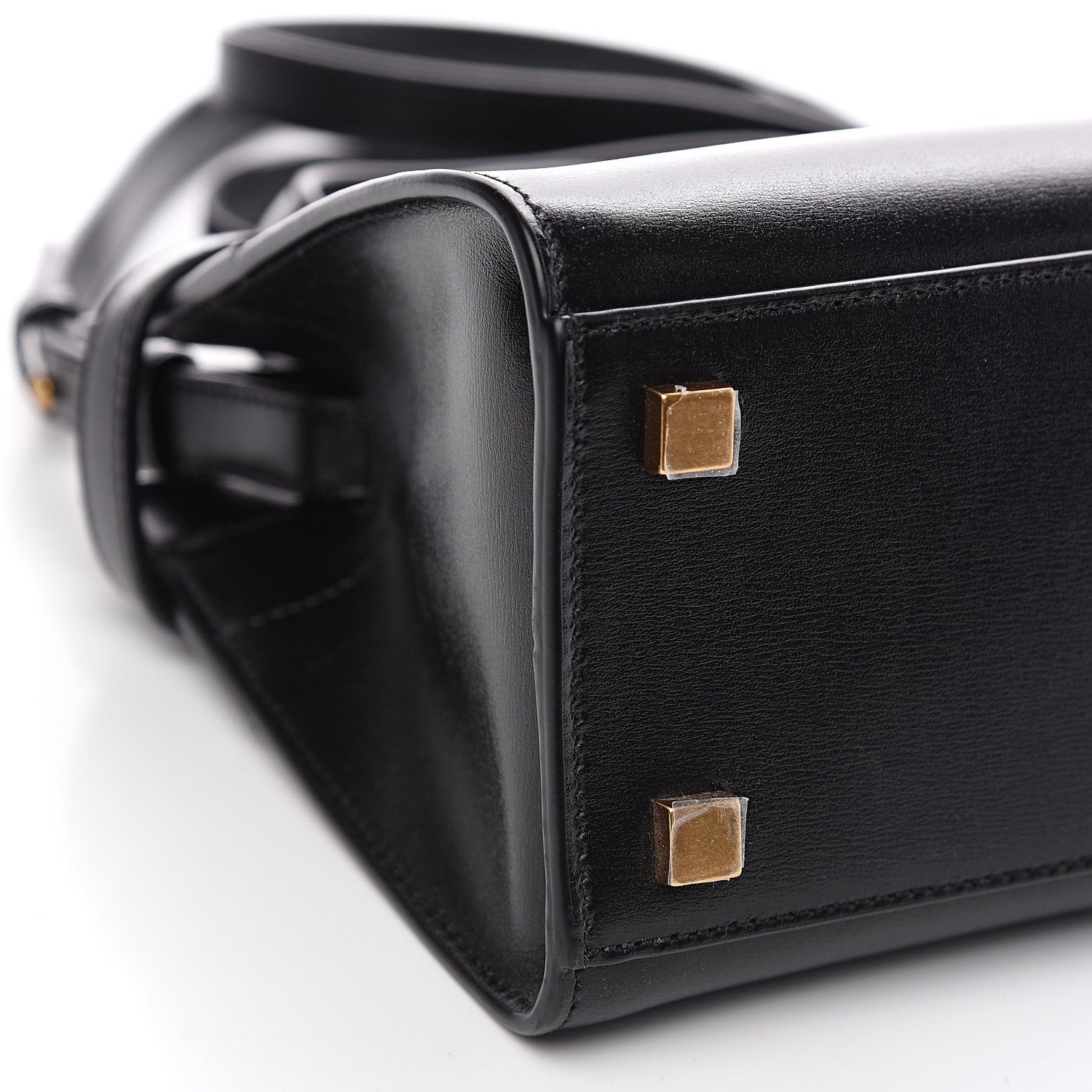 Saint Laurent Smooth Calfskin Manhattan Nano Shopper Tote Black 6 of 7