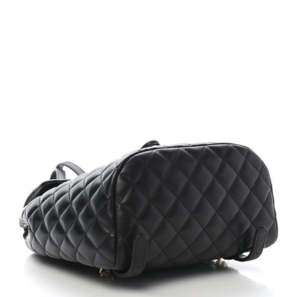 Chanel Calfskin Quilted Small Urban Spirit Backpack Black 4 of 9
