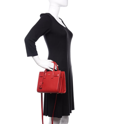 Saint Laurent Grained Calfskin Nano Sac De Jour Lipstick Red 3 of 12
