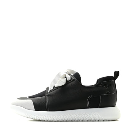 Hermes Epsom Technical Canvas Vitesse Sneakers 42.5 Black 1 of 13