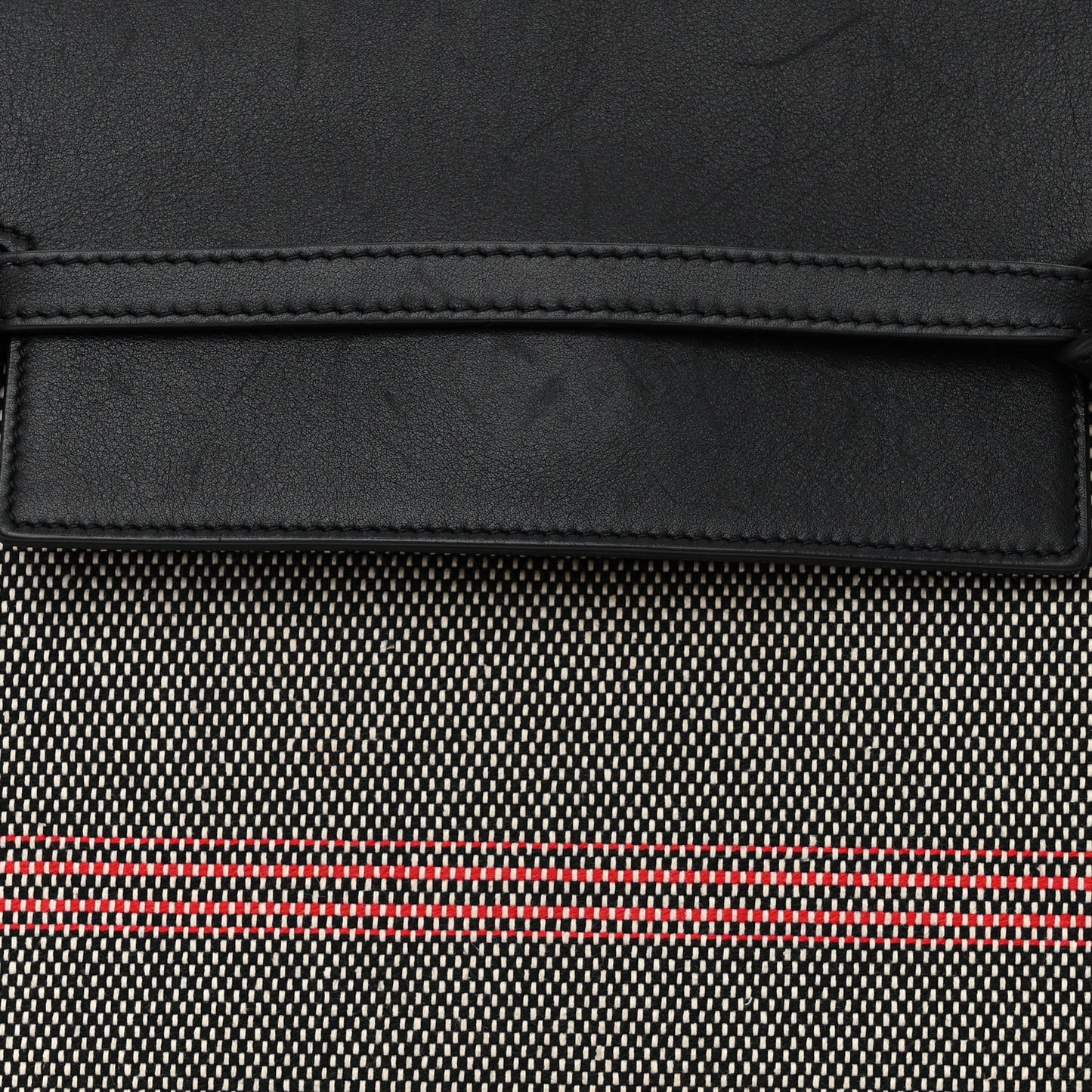 Cotton Canvas Calfskin Mini Belt Bag Black