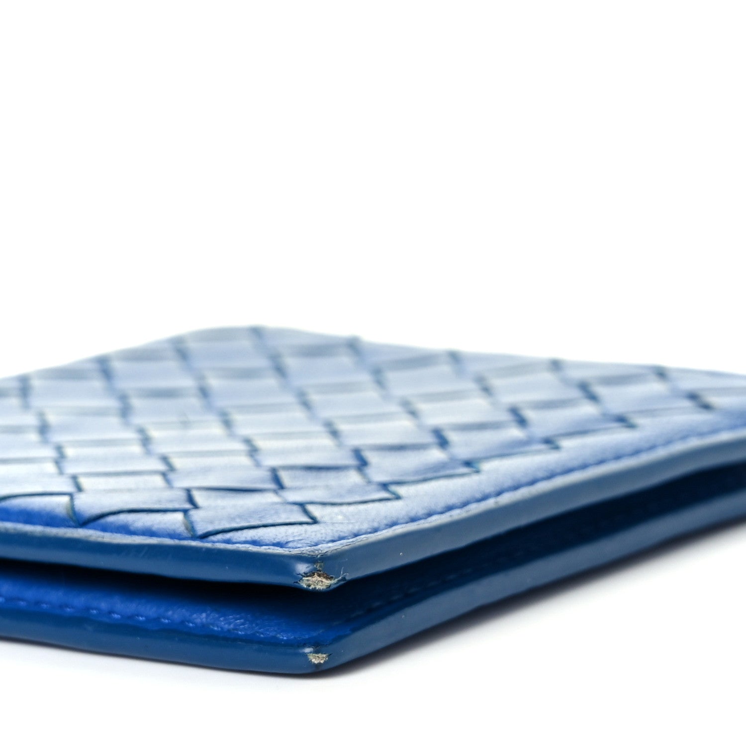 Bottega Veneta Nappa Intrecciato Card Holder Blue 9 of 9