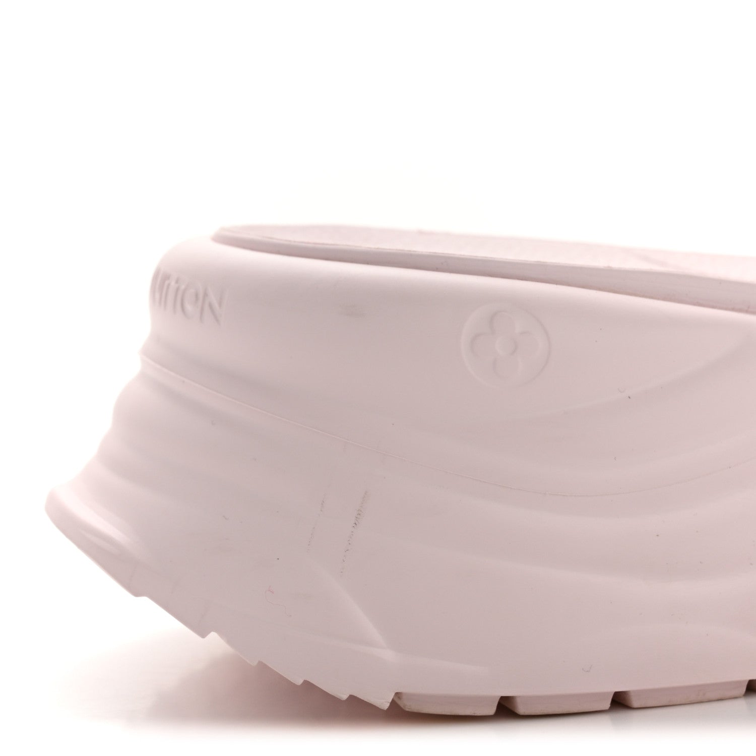 Louis Vuitton Rubber Monogram Embossed Pool 55 Flat Comfort Mule 40 Rose Clair 11 of 11